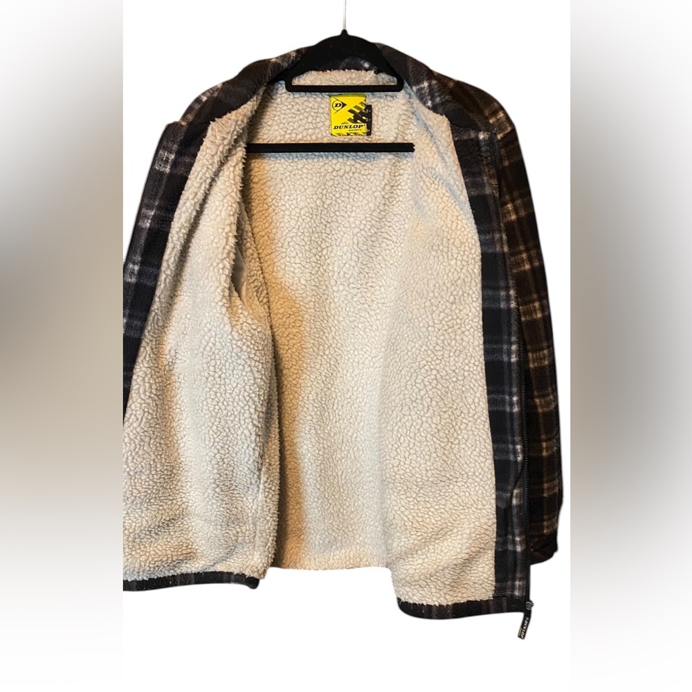 Dunlop Black and Gray Utility Plaid Jacket Size Large - Picture 5 of 7
